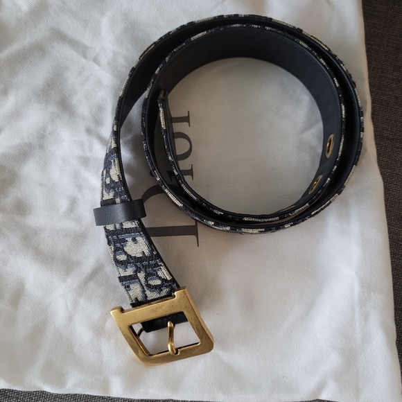 Blue Dior Oblique Belt, 35mm / size75cm - Picture 1 of 4